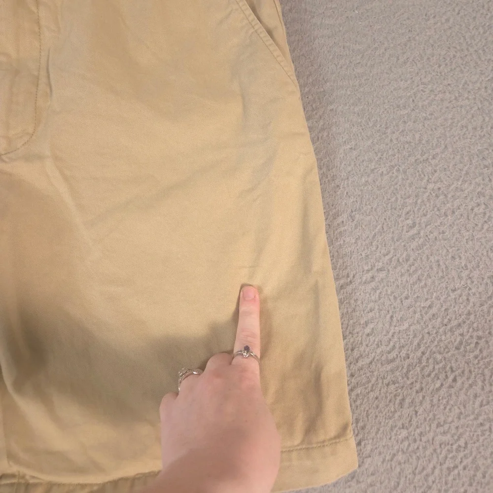 Polo Ralph Lauren Shorts Mens 34 Tan Chino Cotton Twill Flat Front Khaki Pockets
